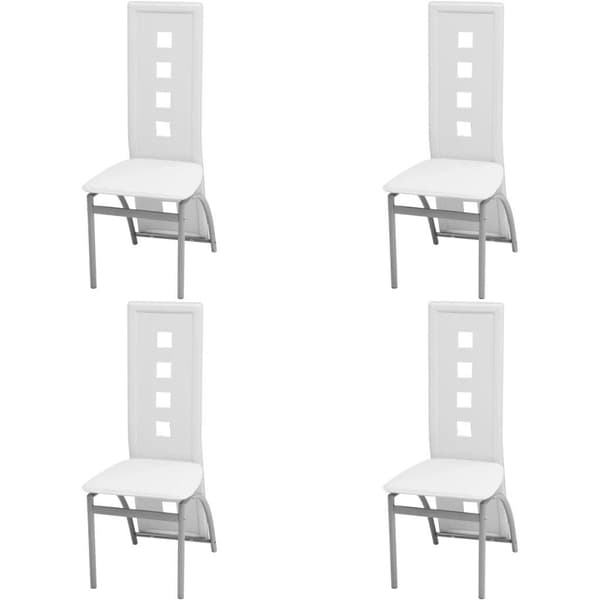 vidaXL Matbord och stolar 5 delar vit Vit