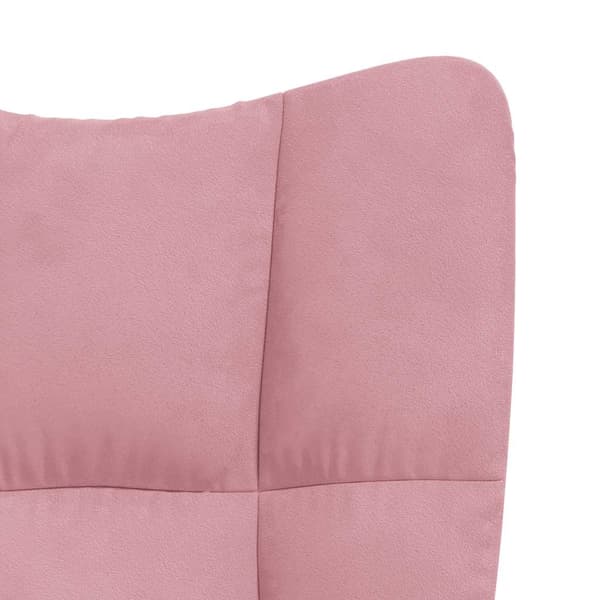 vidaXL Vilstol rosa sammet Rosa