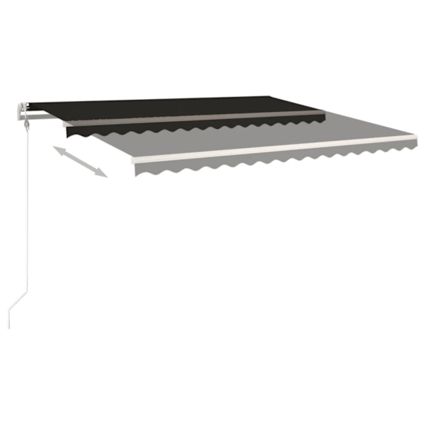 vidaXL Markis automatiskt infällbar 450x350 cm antracit Antracit