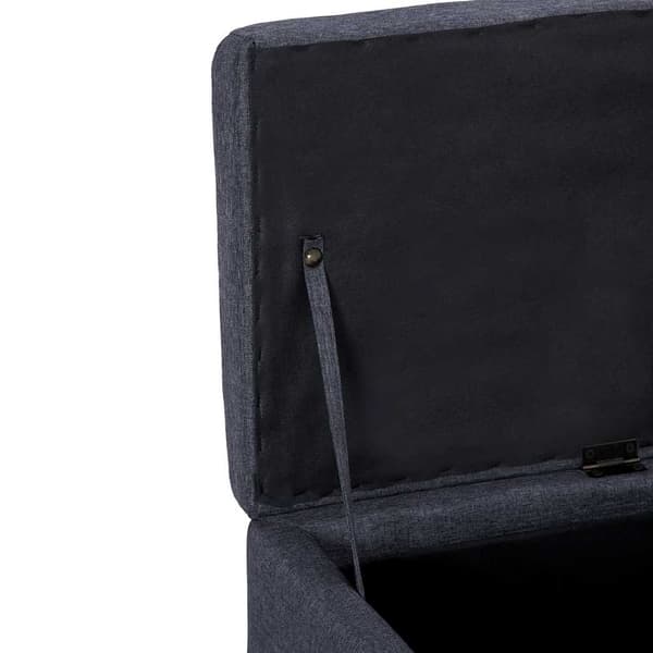 vidaXL Bänk med förvaringsutrymme 116 cm mörkgrå polyester grå