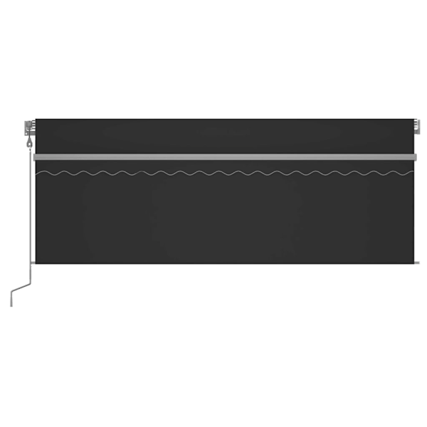 vidaXL Automatisk markis med vindsensor rullgardin LED 4x3 m antracit Antracit