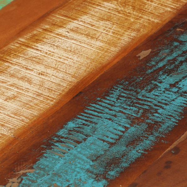 vidaXL Runt soffbord återvunnet massivt trä 68x35 cm Brun
