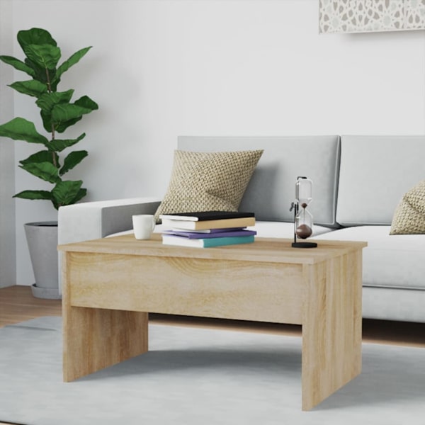 vidaXL Soffbord sonoma-ek 80x50,5x41,5 cm konstruerat trä Brun