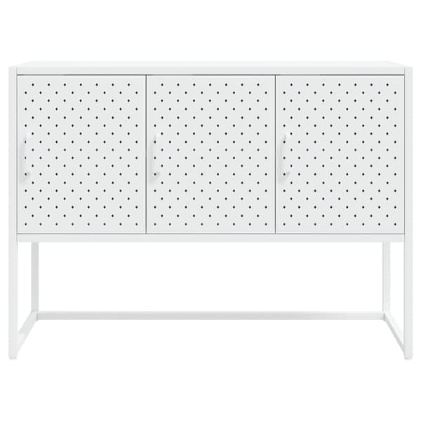 vidaXL Skänk vit 105x35x75 cm stål Vit