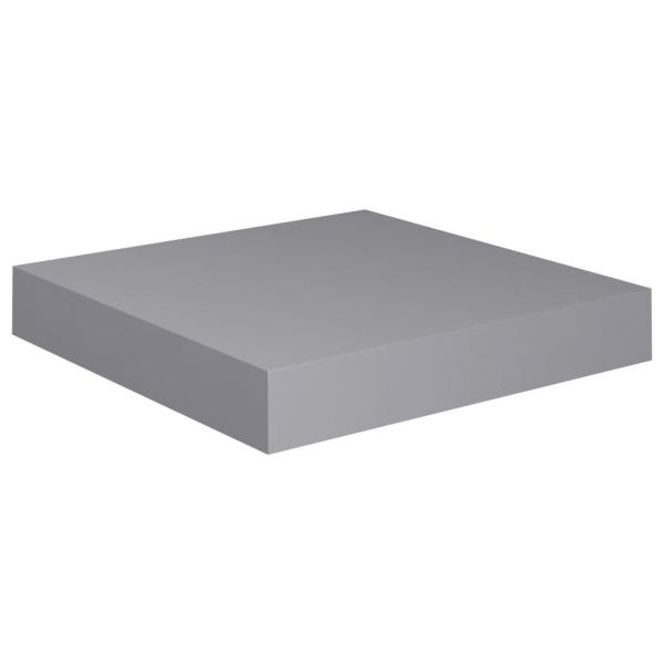 vidaXL Svävande vägghylla grå 23x23,5x3,8 cm MDF grå