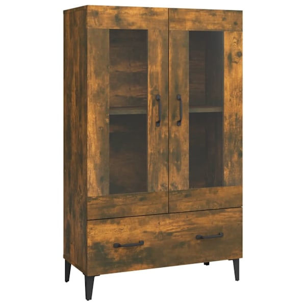 vidaXL Skåp Rökfärgad ek 70x31x115 cm konstruerat trä Brun
