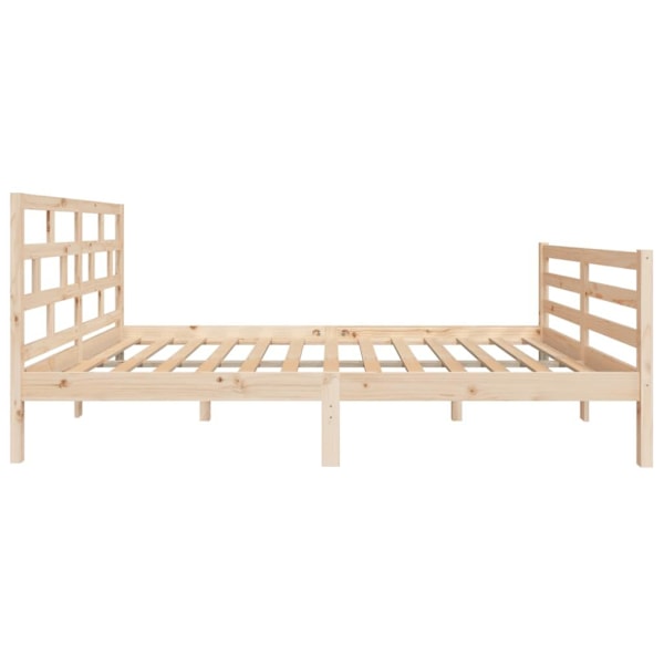 vidaXL Sängram massiv furu 120x200 cm Brun