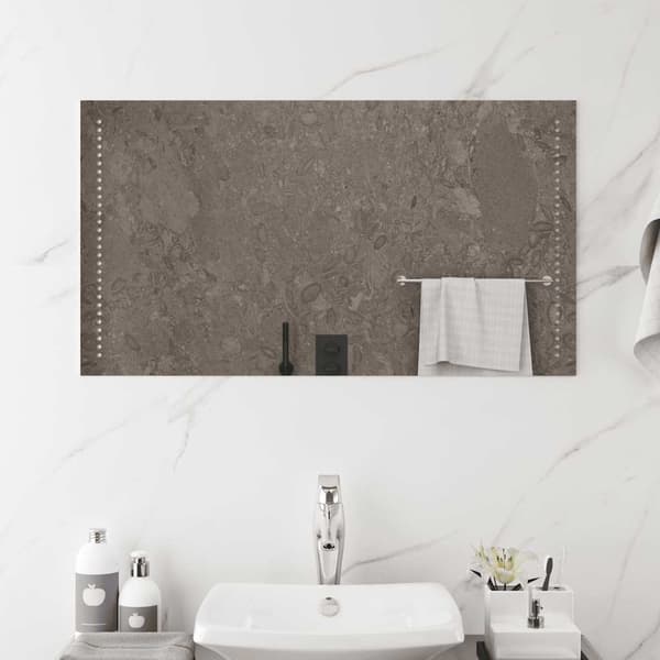 vidaXL Badrumsspegel LED 90x50 cm Transparent