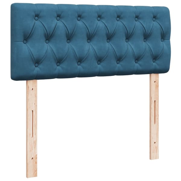 vidaXL Ramsäng med madrass blå 120x190 cm sammet Blå