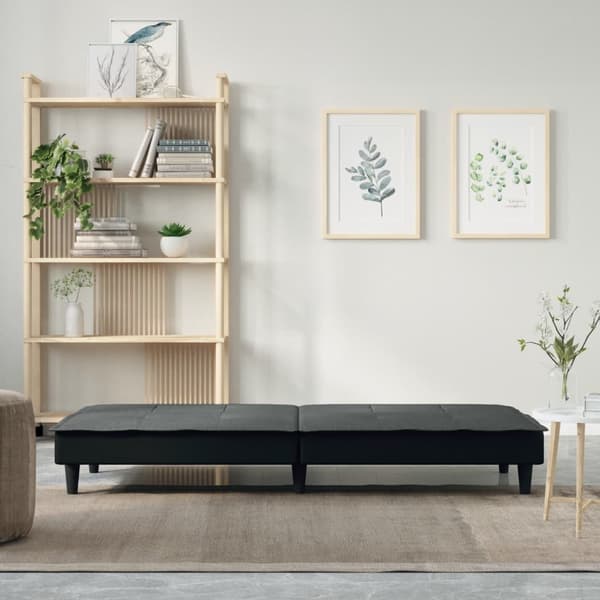 vidaXL Bäddsoffa mörkgrå tyg Grå