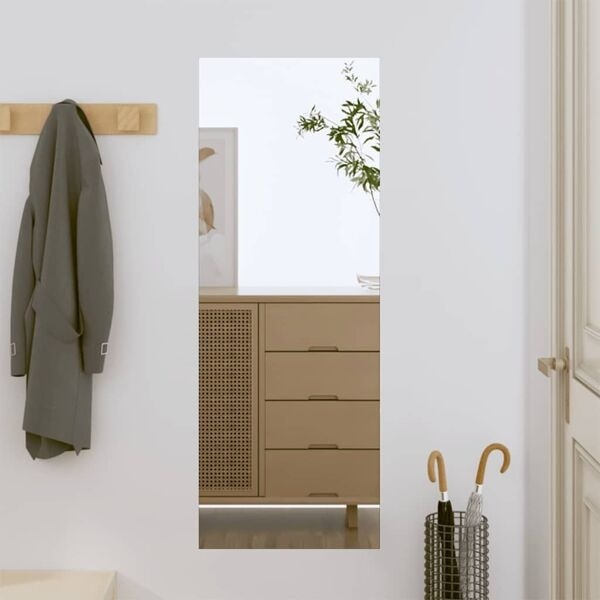 vidaXL Väggspegel 30x80 cm glas rektangulär Silver