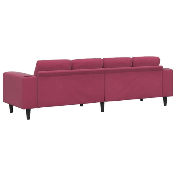 vidaXL Vardagsrumsoffa Vinröd 250 x 77 x 76 cm Röd