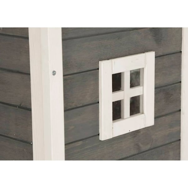 Kerbl Katthus för utomhusbruk Family 57x55x80 cm grå och vit multifärg