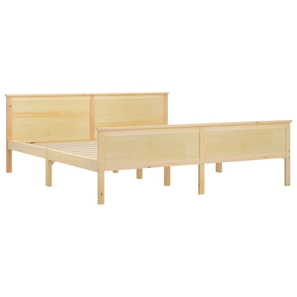 vidaXL Sängram massiv furu 180x200 cm Brun