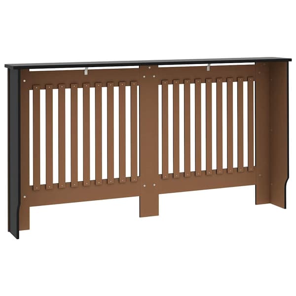 vidaXL Elementskydd svart 152x19x81,5 cm MDF Svart
