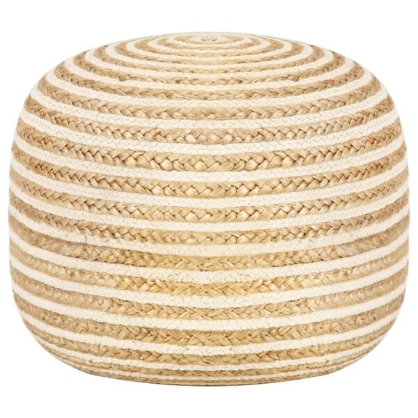 vidaXL Handgjord sittpuff 45x30 cm jute Brun