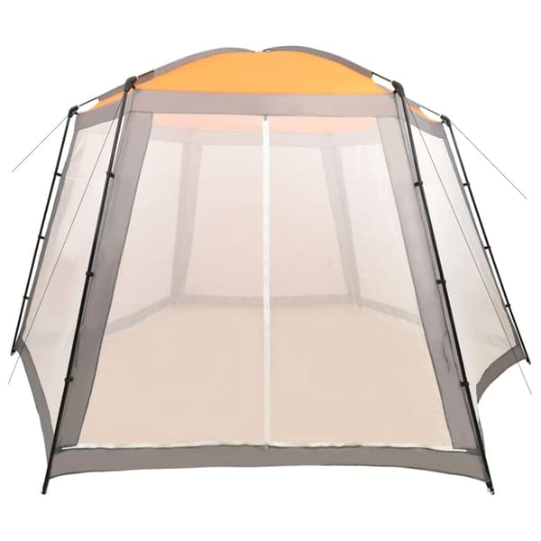 vidaXL Pooltält tyg 500x433x250 cm grå Grå