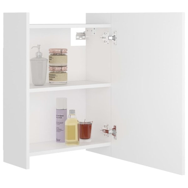 vidaXL Spegelskåp för badrum vit 62,5x20,5x64 cm konstruerat trä Vit