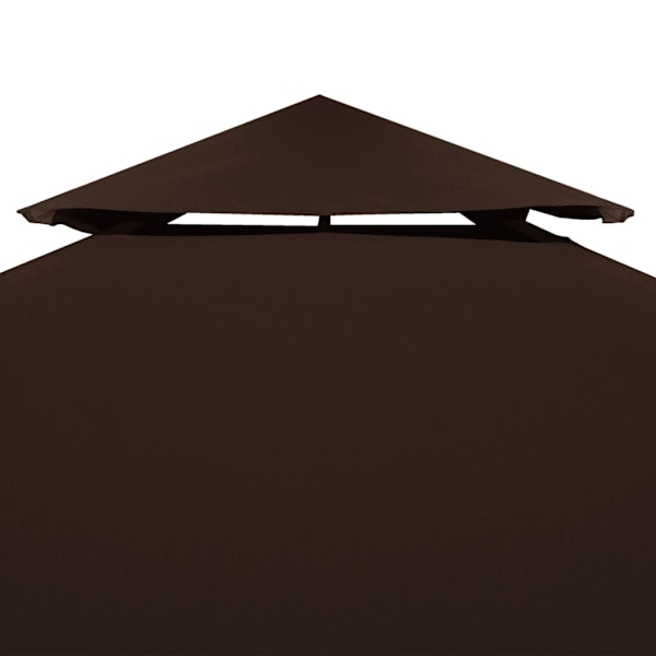 vidaXL Paviljongtak med ventilering 310 g/m² 4x3 m brun Brun
