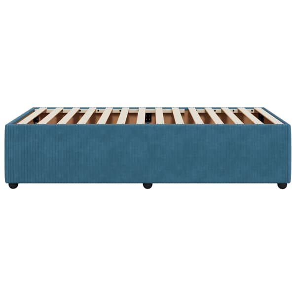 vidaXL Sängram blå 90x190 cm sammet Blå