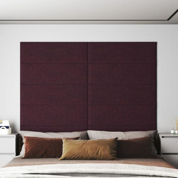 vidaXL Väggpaneler 12 st lila 90x30 cm tyg 3,24 m² Lila