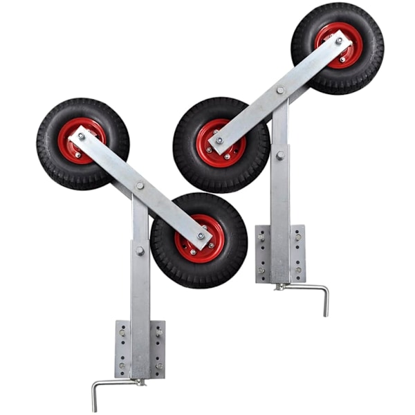 vidaXL Stödhjul för båtsläp (Bog stöd) set med 2 st 59 - 84 cm