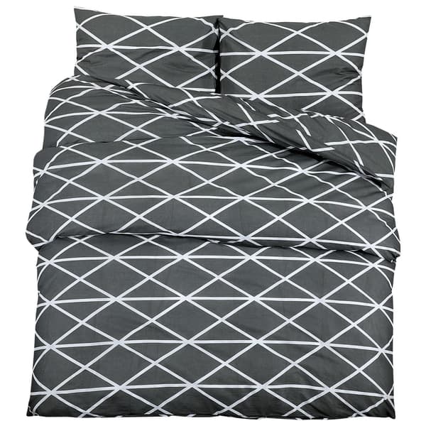 vidaXL Bäddset grå 240x220 cm bomull Grå