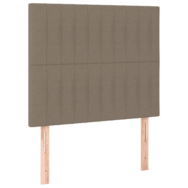vidaXL Sängram utan madrass Taupe 90x200 cm tyg Taupe