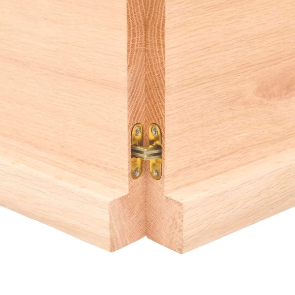 vidaXL Bordsskiva 120x50x(2-4) cm obehandlad massiv ek Brun