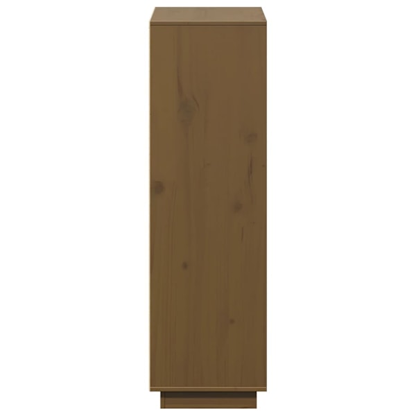 vidaXL Högskåp honungsbrun 74x35x117 cm massiv furu Brun