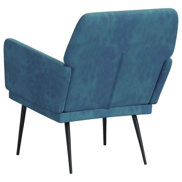 vidaXL Fåtölj blå 62x79x79 cm sammet Blå