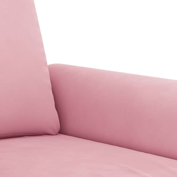 vidaXL Soffgrupp med dynor 4 delar rosa sammet Rosa