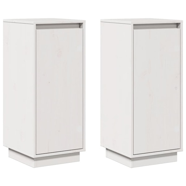 vidaXL Skänkar 2 st vit 31,5x34x75 cm massiv furu Vit