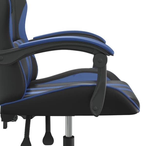vidaXL Gamingstol svart och blå konstläder Blå