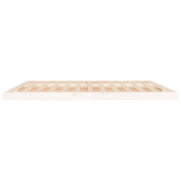 vidaXL Sängram vit 200x200 cm massiv furu Vit