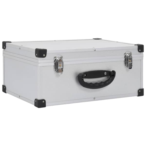 vidaXL CD-väska för 60 cd-skivor aluminium ABS silver Silver