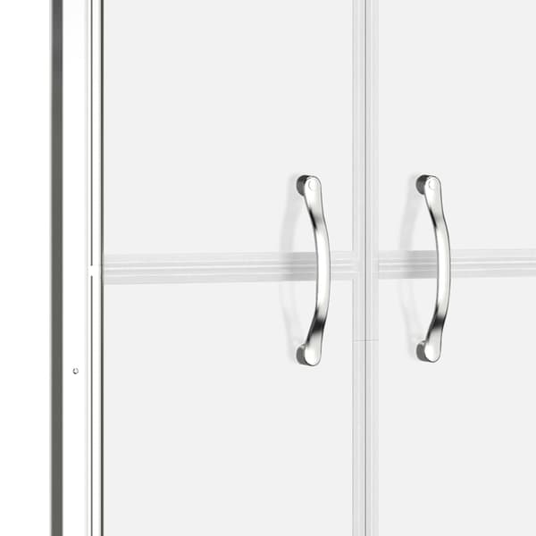vidaXL Duschdörr halvfrostad ESG 71x190 cm Silver
