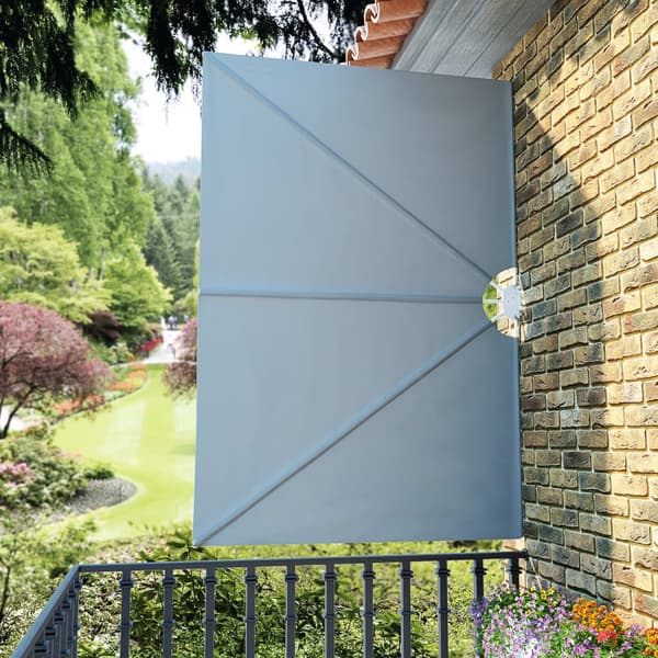 vidaXL Sidomarkis för terrass grå 240x160 cm grå
