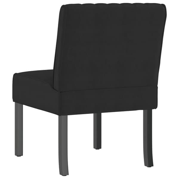 vidaXL Armlös fåtölj svart sammet art