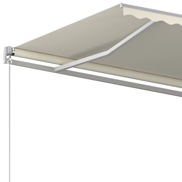 vidaXL Markis manuellt infällbar 450x350 cm gräddvit Creme