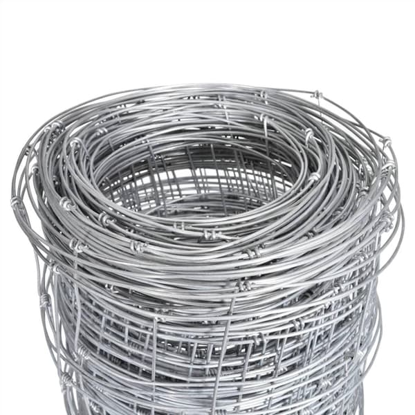 vidaXL Fårstängsel galvaniserat stål 50x1 m silver Silver