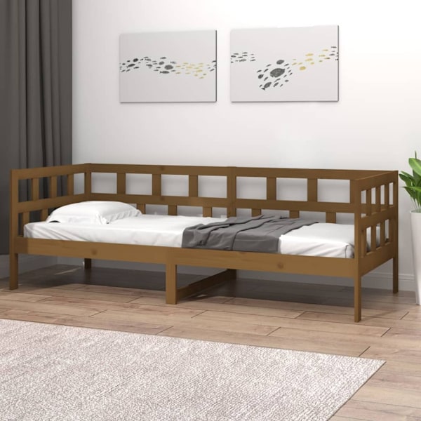 vidaXL Dagbädd honungsbrun 80x200 cm massiv furu Brun
