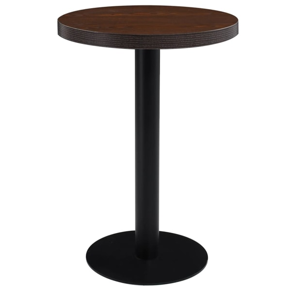 vidaXL Bistrobord mörkbrun 60 cm MDF Brun