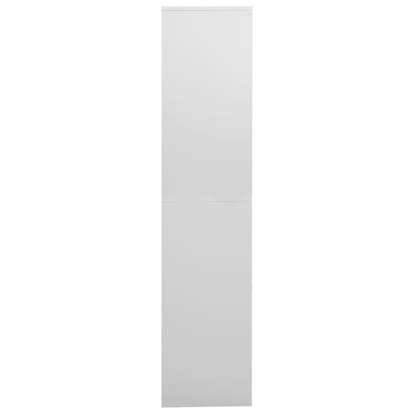 vidaXL Dokumentskåp ljusgrå 90x40x180 cm stål och härdat glas grå
