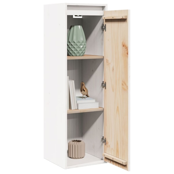 vidaXL Väggskåp vit 30x30x100 cm massiv furu Vit