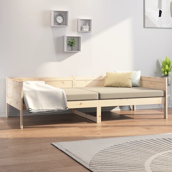 vidaXL Dagbädd 80x200 cm massiv furu Brun