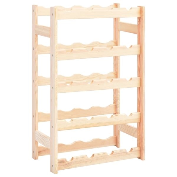 vidaXL Vinställ för 20 flaskor furu Beige