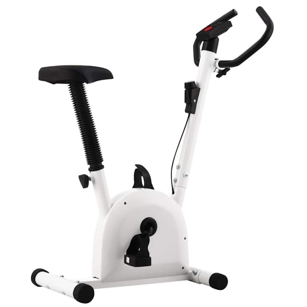 vidaXL Träningscykel remdrift vit Vit