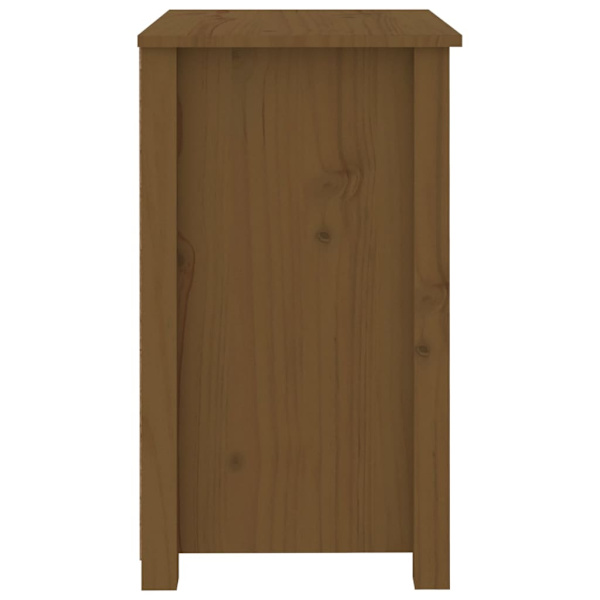 vidaXL Sängbord honungsbrun 50x35x61,5 cm massiv furu Brun