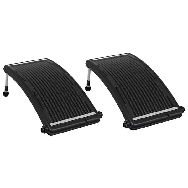 vidaXL Rundad solpanel för pool 2 st 110x65 cm Svart